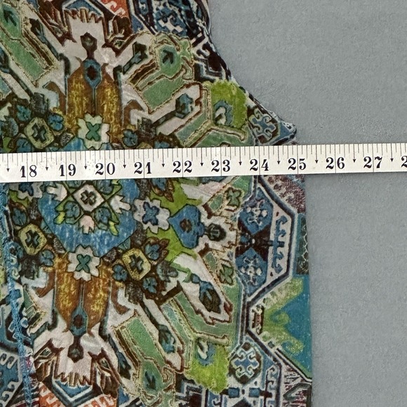 Entro Womens Top M Colorful Kimono Open Fringe Boho Hippie Tribal Aztec Cowgirl - Picture 12 of 16